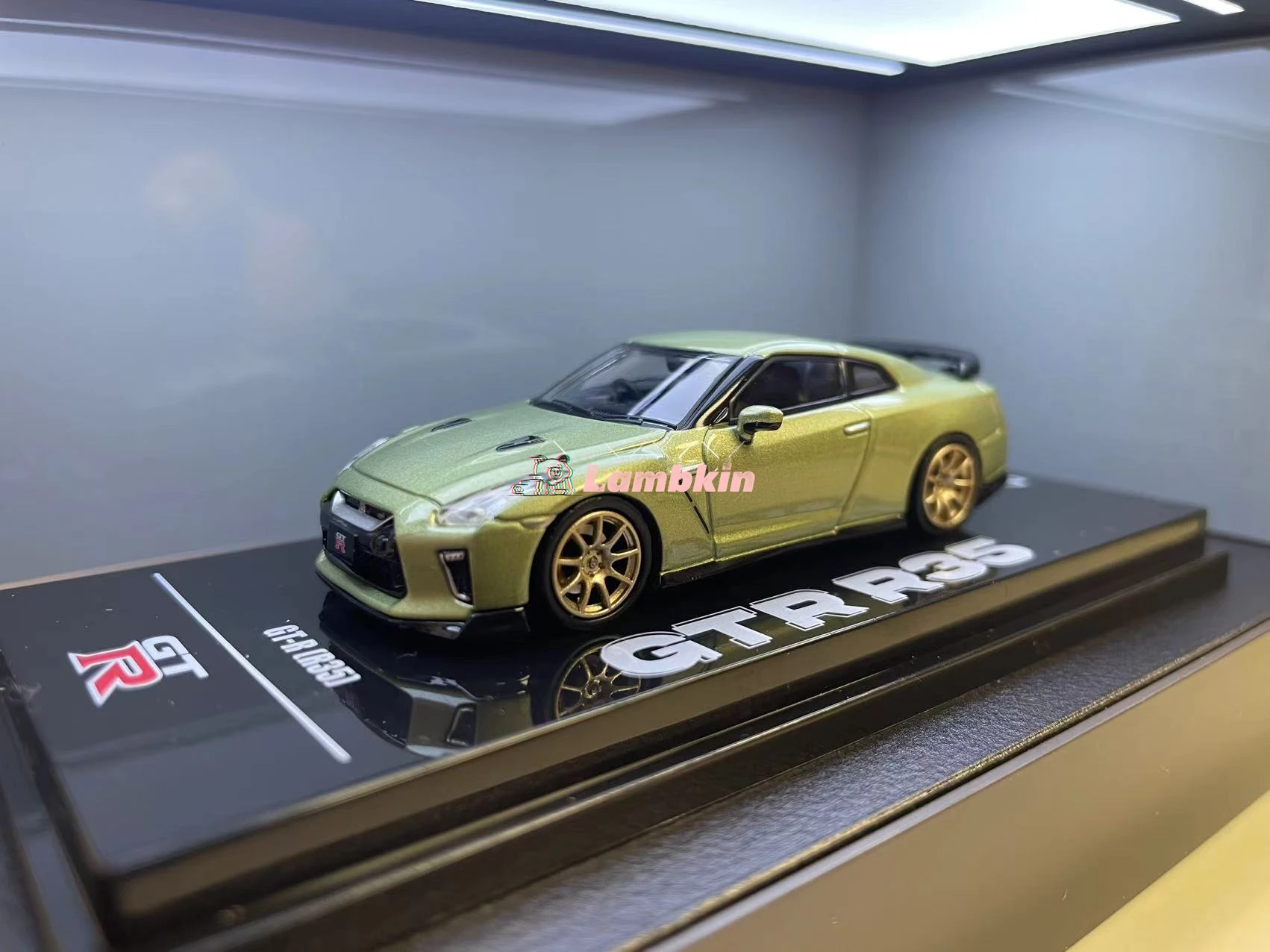 Inno 1/64 gtr r35, Новая зеленая Специальная цена, коллекционный подарок, орнамент, миниатюрная модель автомобиля