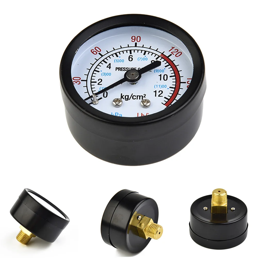 Манометр для воздушного компрессора, 13 мм, резьба 1/4 BSP, 0-180 PSI, 0-12 бар, манометр, компрессор, пневматический цилиндр, пневматические инструмен...