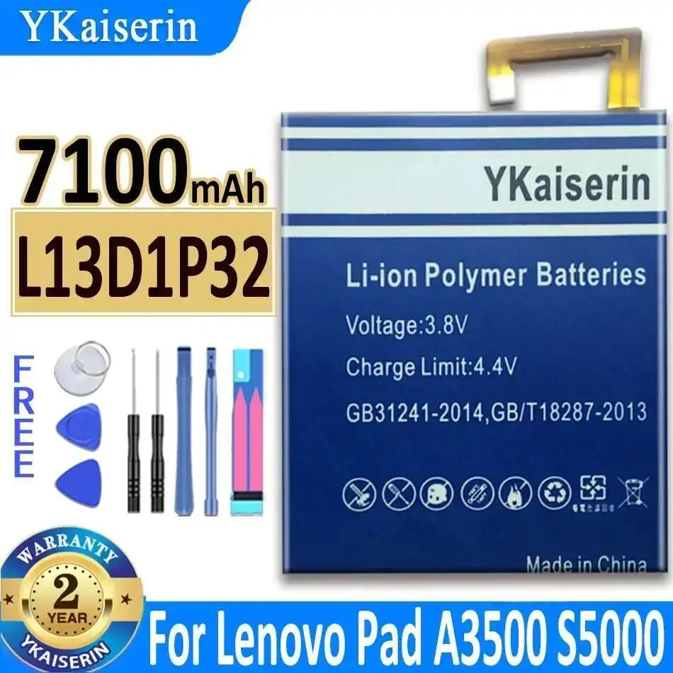 Аккумулятор L13D1P32 7100 мАч для Lenovo Tab S8 S8-50 S8-50L S8-50LC S8-50F Tab 2 A8-50 A5500 A8-50F A8-50LC TAB3 8 TB3-850F TB3-850M