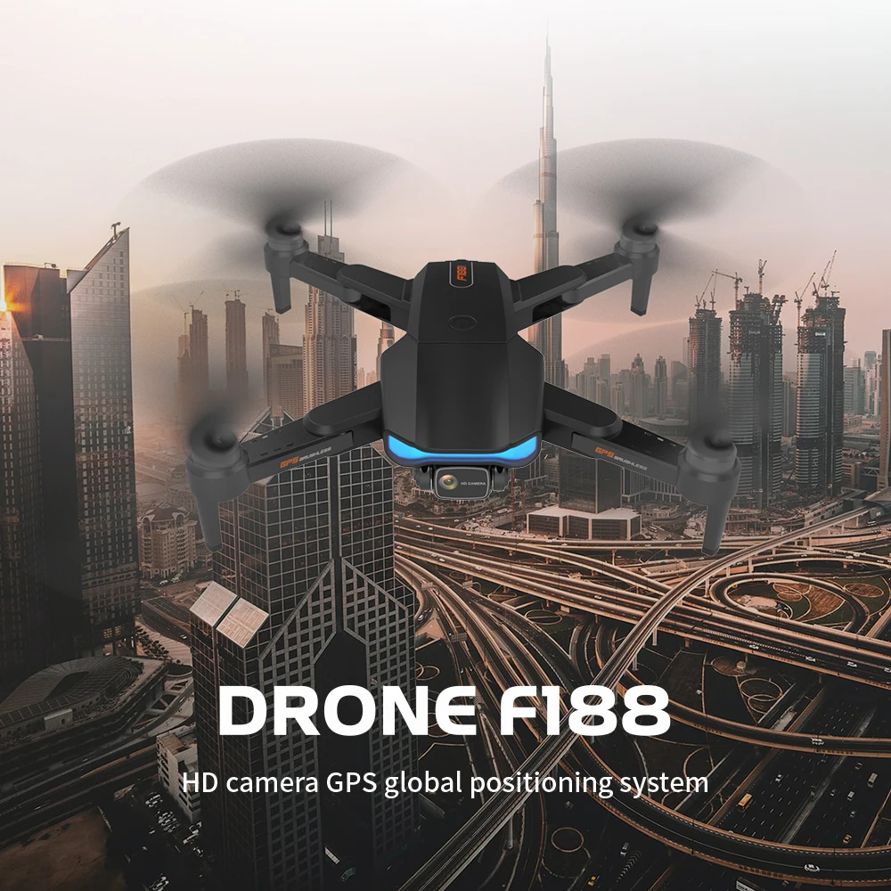 Фото Дрон F188 GPS Воздушный Дрон 5G / 4-канальный 6-осевой гироскоп Аэрофотокамера №2