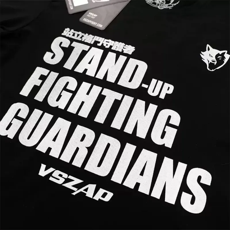 Фото VSZAP Новая футболка Rash Guard с коротким рукавом для борьбы с ММА, мужская и женская рубашка для тайского бокса, трикотаж для кикбоксинга, санда, ткань для бокса №4