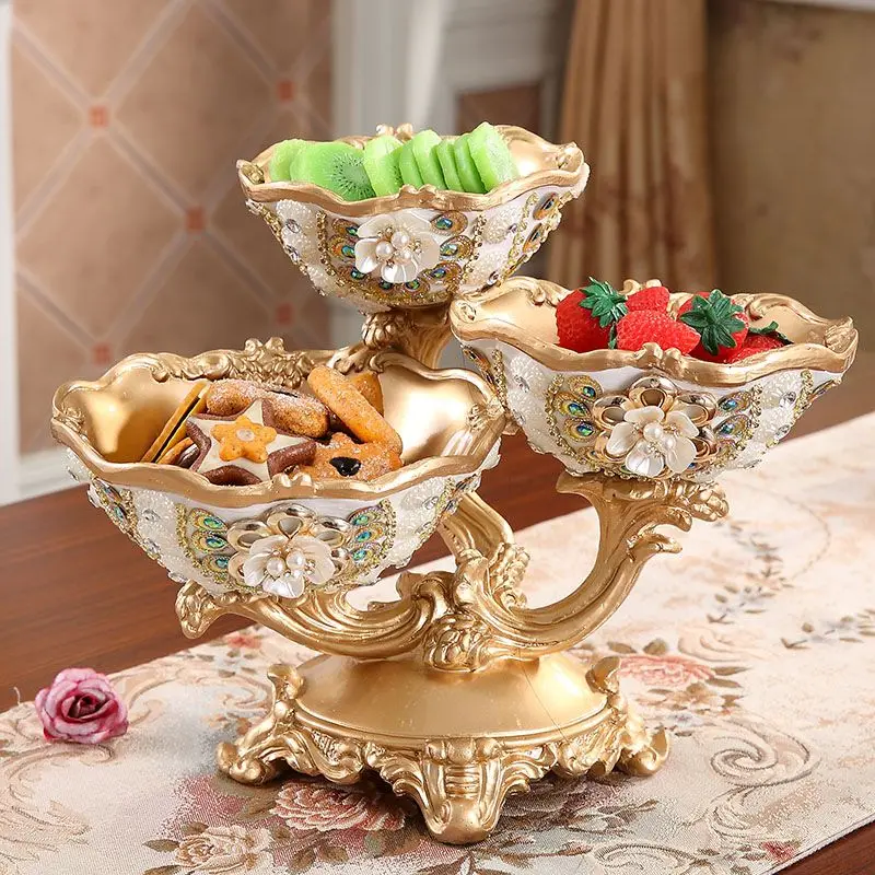 Фото Европейская керамическая декоративная тарелка с фруктами для закусок, журнальный столик, поднос для еды, миска для домашнего декора, фарфоровое блюдо, корзина с фруктами №4