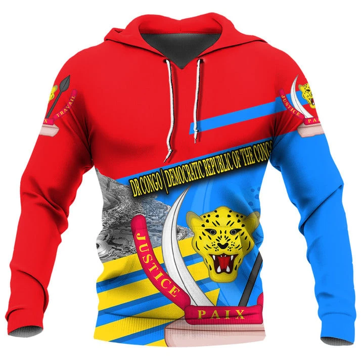 Democratic Republic Of The Congo Flag Map 3D Printed Hoodies For Men Clothes National Emblem Sweatshirts Fashion Kids Boy Hoody