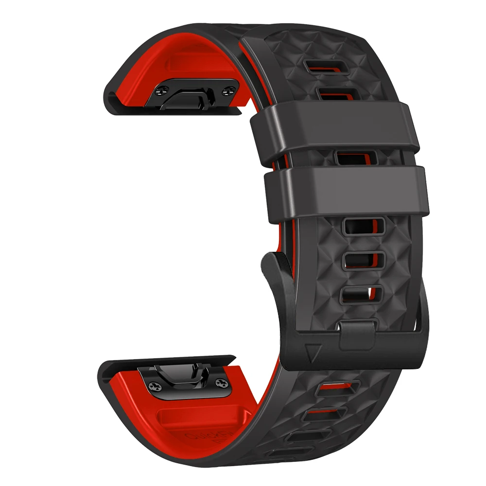 Фото Силиконовый ремешок 26 мм 22 мм для браслета Coros VERTIX 2 Easyfit для Garmin Fenix 8 7X 7 Pro 6X 6 Pro 5 5X Plus, браслет для умных часов №5
