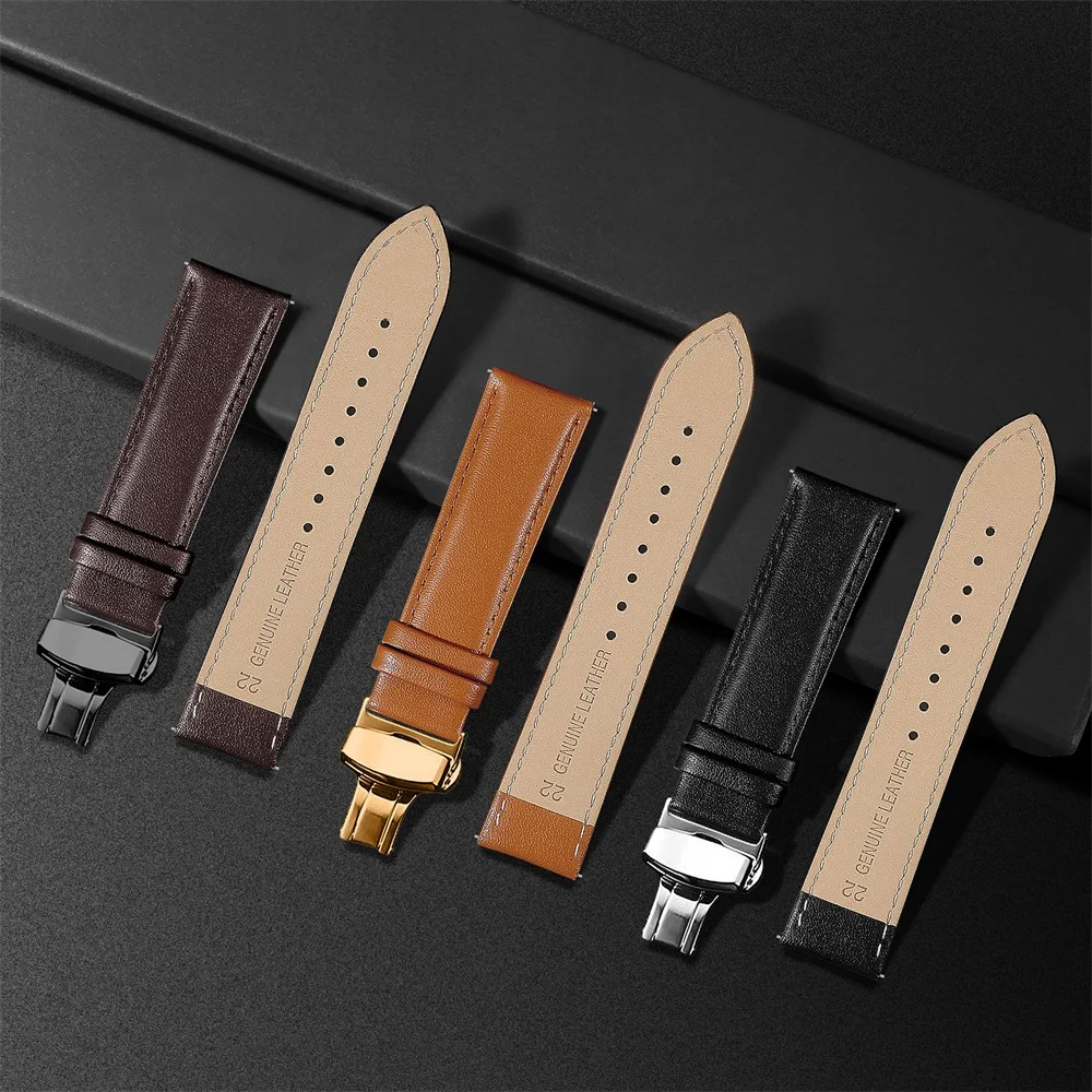 Ремешок для часов Amazfit GTS/2/2e/3/GTS2 Mini U GTR 2/3/Pro stratos, браслет из натуральной кожи для Amazfit, 20 мм 22 мм