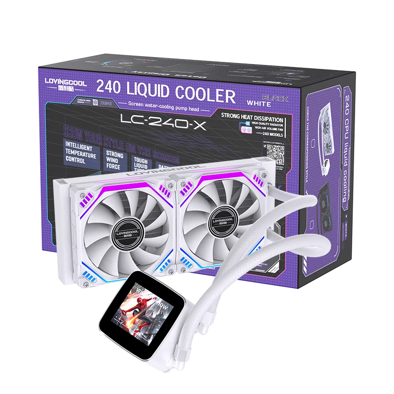LOVINGCOOL новый игровой компьютер 240 мм жидкостный кулер для процессора ПК кулер для воды охлаждающий радиатор с экраном видеодисплея для AM3 AM4