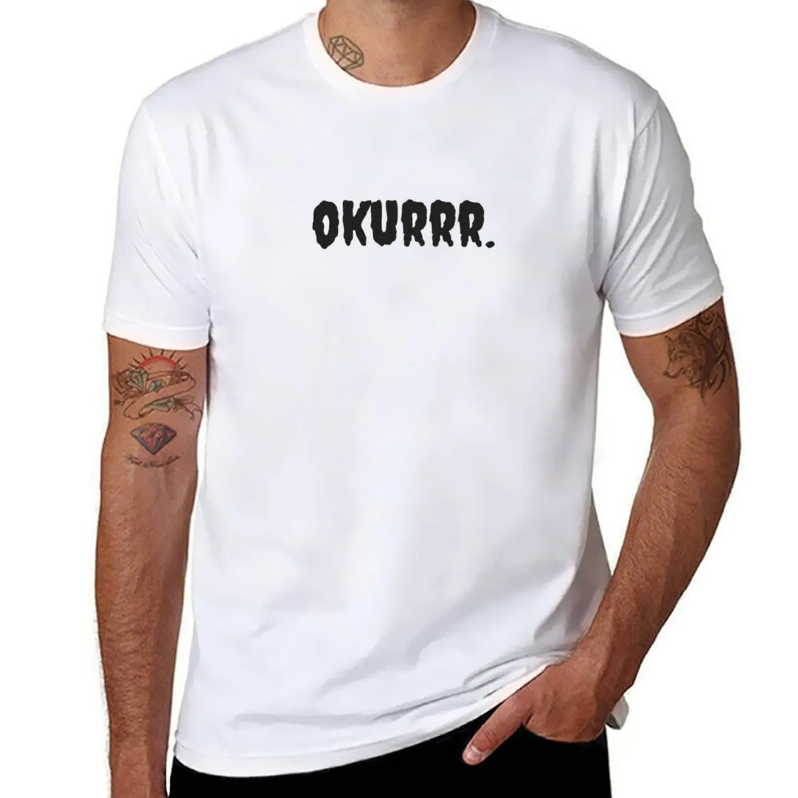 Футболка Okurrr, мужские хлопковые мужские футболки, хлопковая футболка