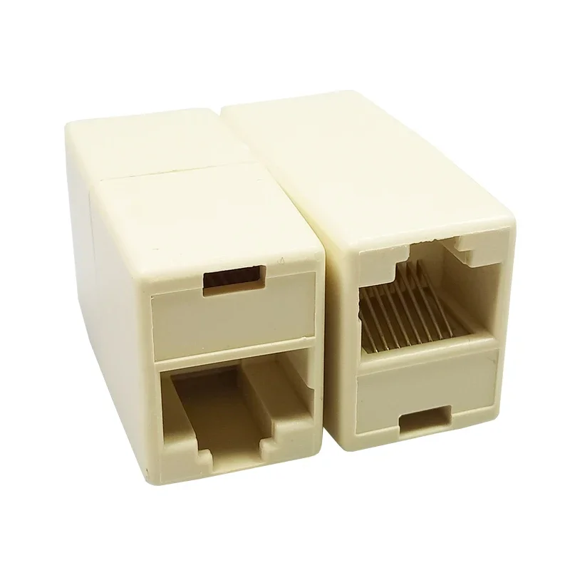 ESCAM CAT5 CAT5e Ethernet-адаптер 8P8C RJ45 Разъем Сетевой удлинительный кабель-адаптер для Ethernet-кабеля «мама-мама» Коробки передач и кабели