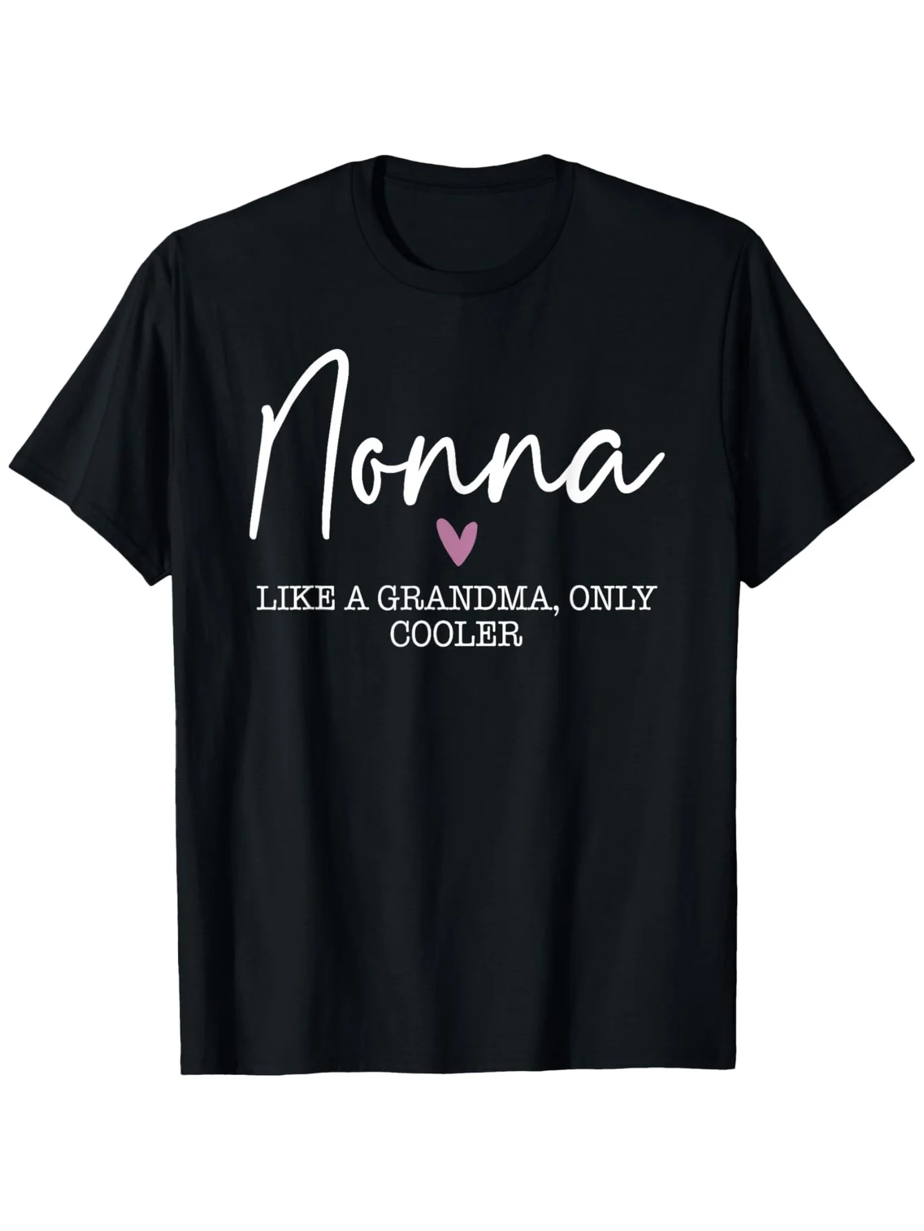 Футболка Nonna Like A Grandma Only Cooler Heart с рисунком — повседневная футболка унисекс из 100% хлопка, дышащая повседневная рубашка,