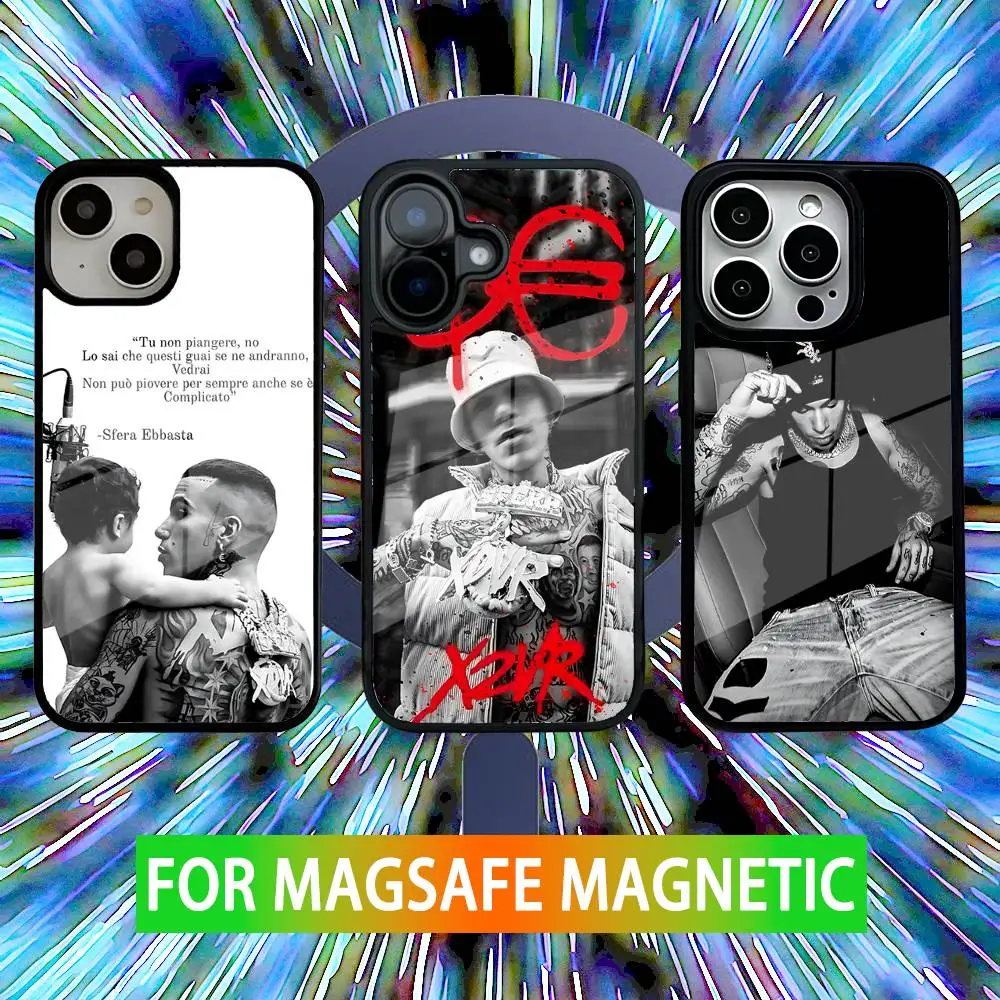 Чехол для телефона Rapper Sfera Ebbasta для iPhone 16,15,14,13,12,11, Pro, Max, Plus, Mini, SE New Magsafe Magnetic Wireless Charging