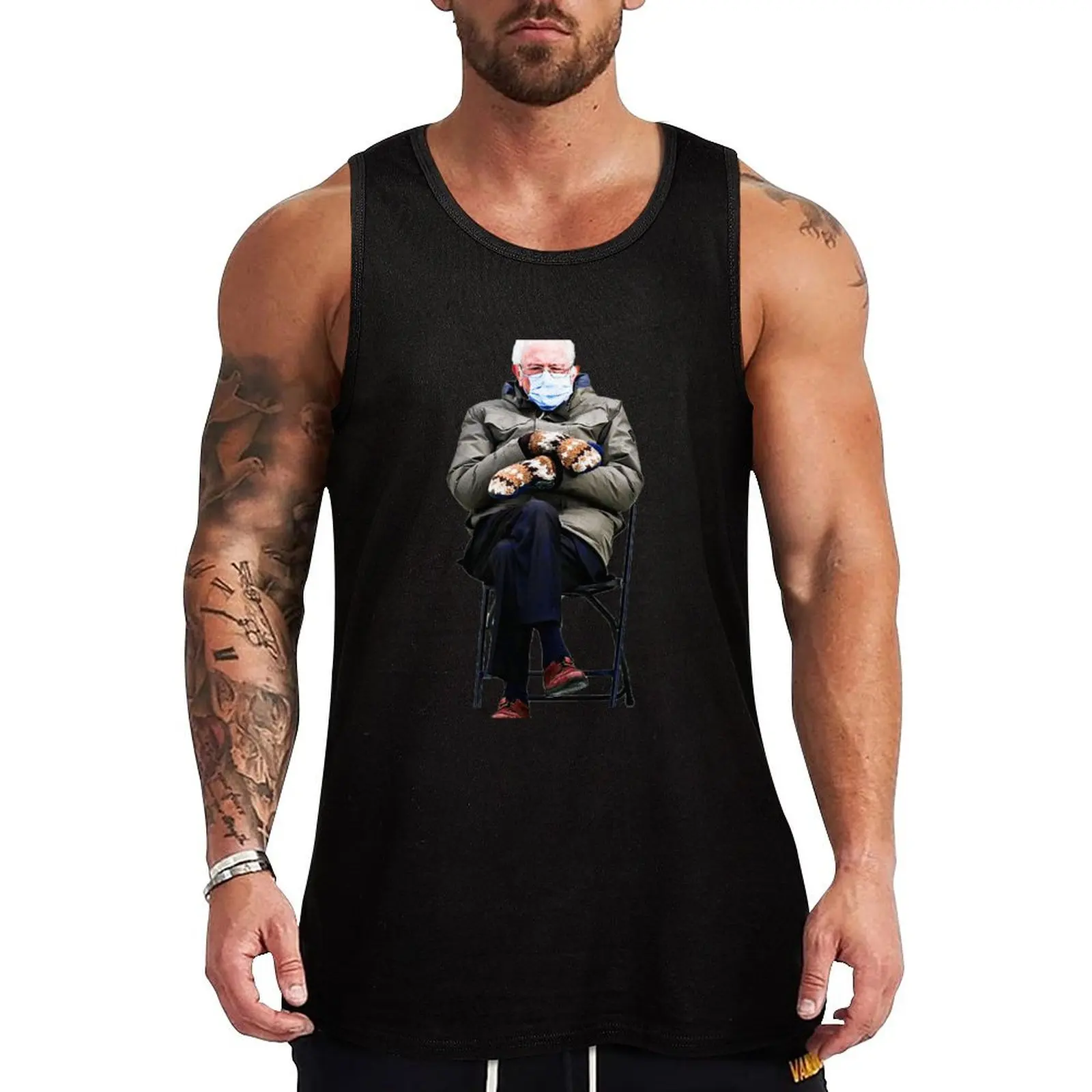 Curmudgeonly Mitten Bernie Tank Top жилеты для мужчин мужская одежда футболки с аниме