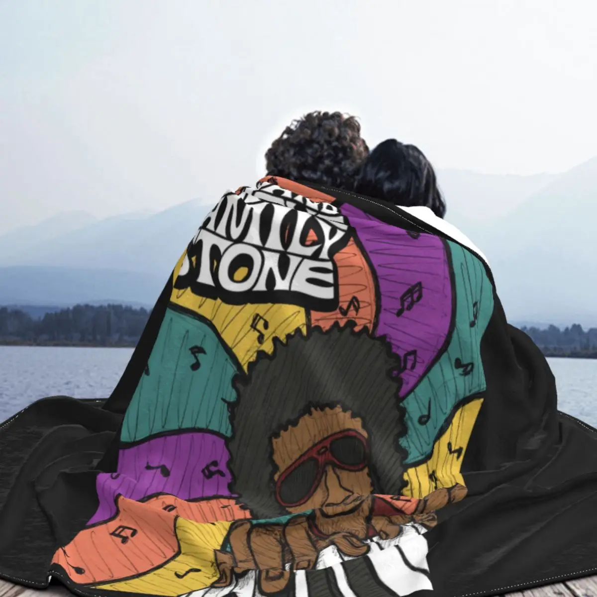 Фото Новое популярное мужское черное одеяло Sly And The Family Stone Punk Band, размер S 3XL, новое одеяло с принтом №5