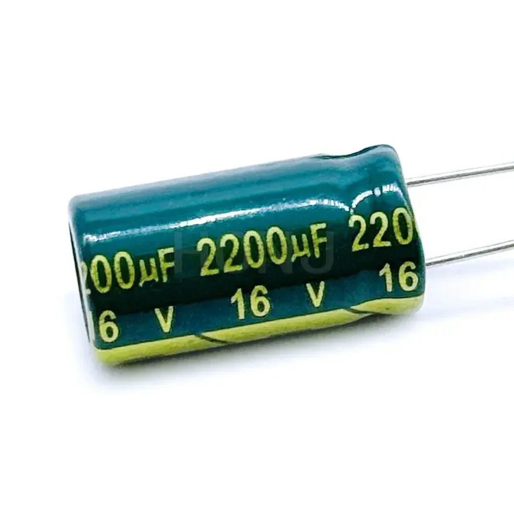 10 шт. 16V2200UF алюминиевый электролитический конденсатор оригинальный низкий ESR/импеданс высокая частота размер 10*20 2200uf16v 16v2200uf ±20%