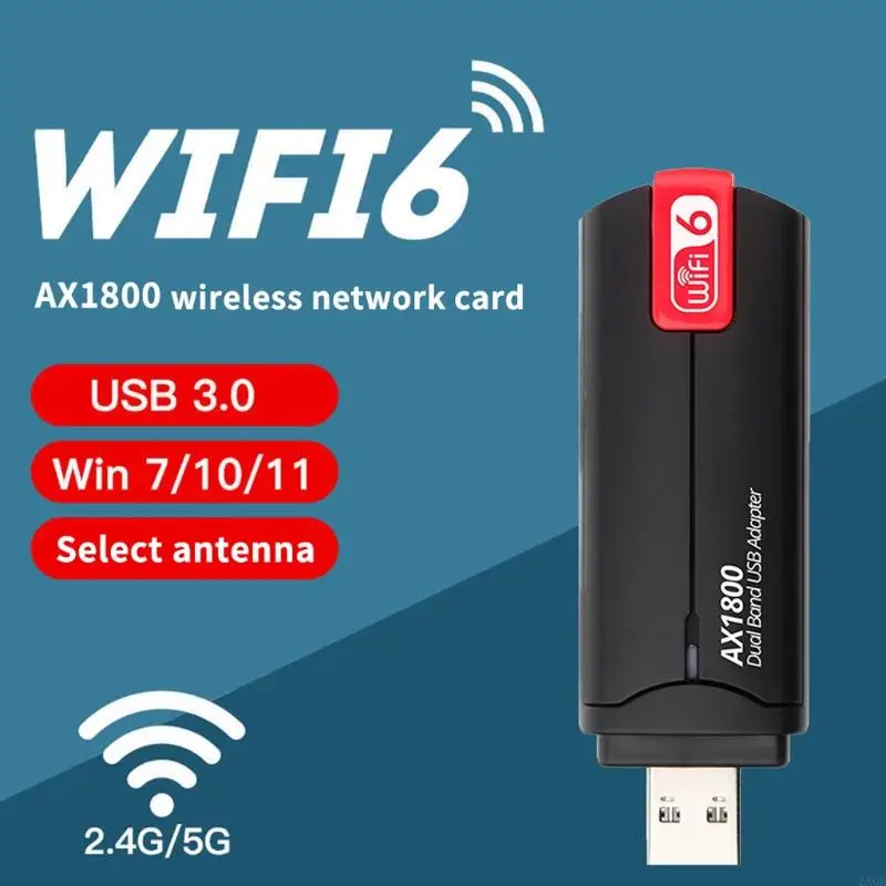 Фото LX0B Mini Wi -Fi 6 AX1800 USB3.0 Adapter Adapter Двойной беспроводной гигабит сетевой карты №2