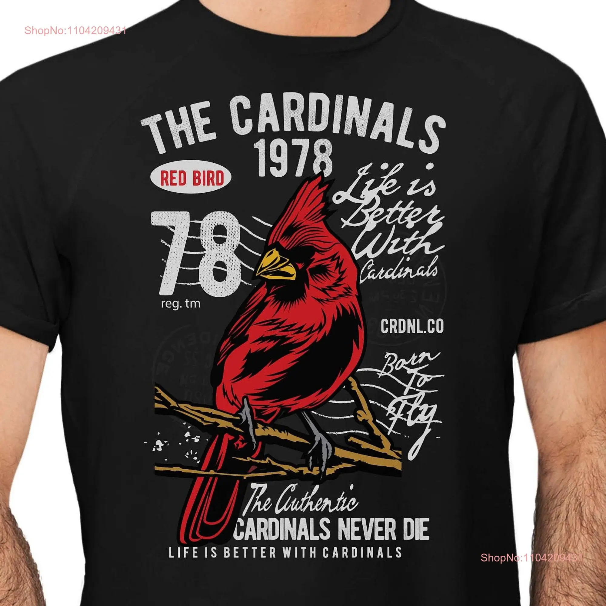 Футболка для взрослых The Cardinals 1978, новинка с длинными или короткими рукавами