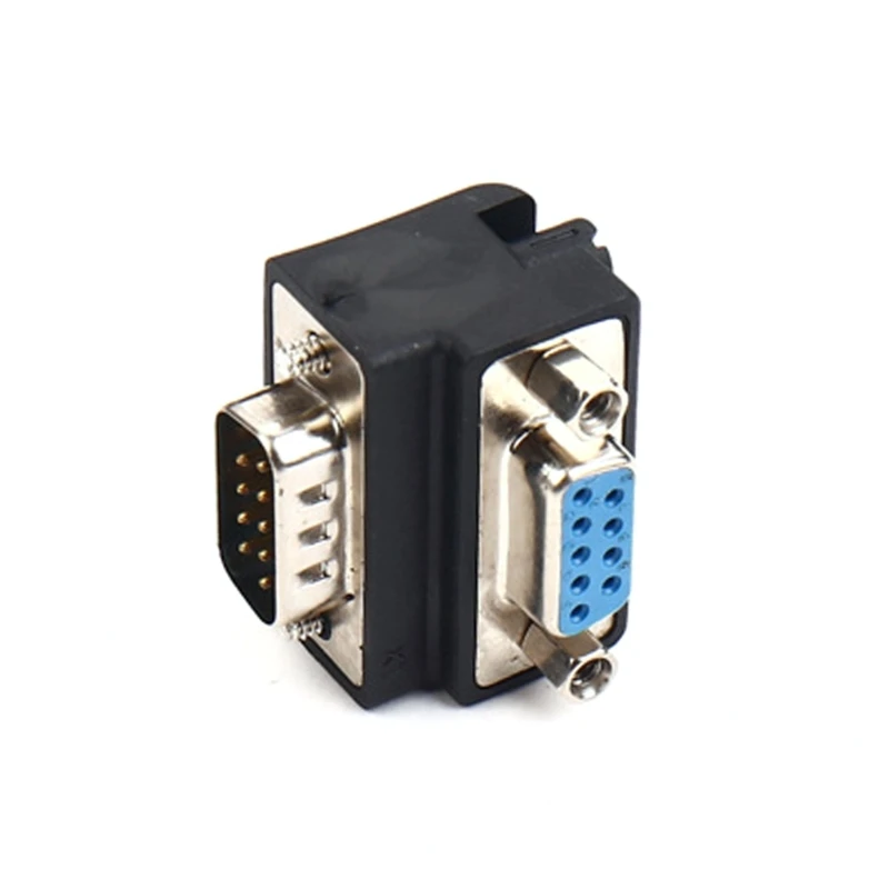 Фото Y1UB 2 шт. DB9pin 90 градусов VGA 9-контактный разъем адаптера «папа-мама» DB9 RS232 DB9P преобразователь последовательного №2