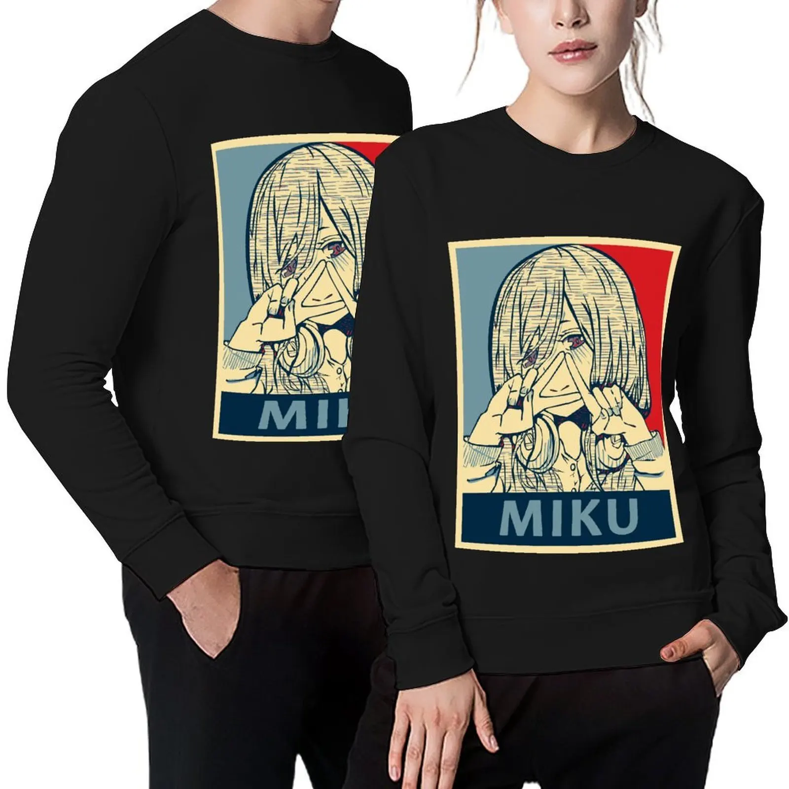 Go Toubun no Hanayome-Miku Nakano аниме плакат пуловер японский стиль мужская толстовка комплект спортивный костюм мужские толстовки с капюшоном