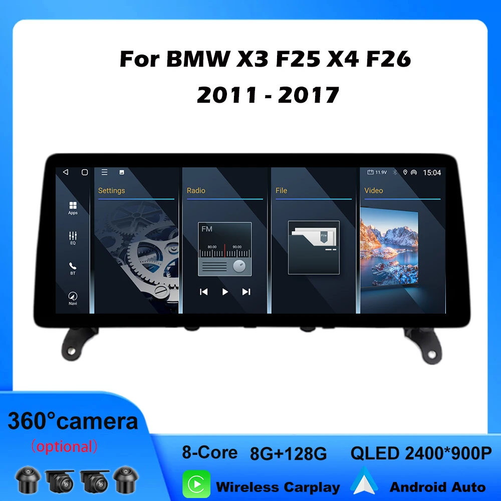Для BMW X3 F25 X4 F26 2011-2017 CIC NBT Система 4G GPS-навигация Автомобильный мультимедийный плеер WIFI DSP Стерео Беспроводной Carplay QLED BT