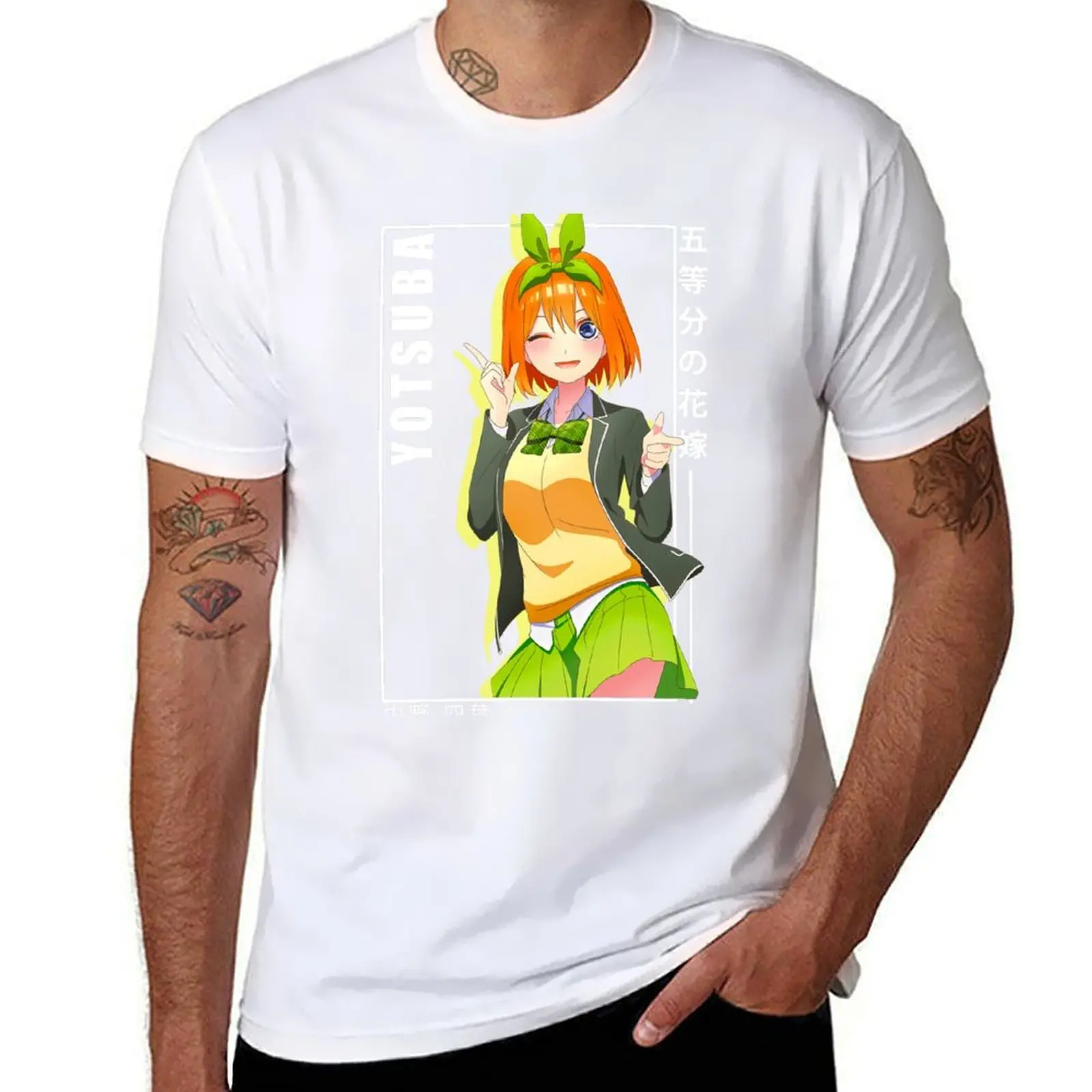 yotsuba nakano-5 toubun no hanayome футболка футболки дизайнерские мужские футболки для мужчин повседневная футболка