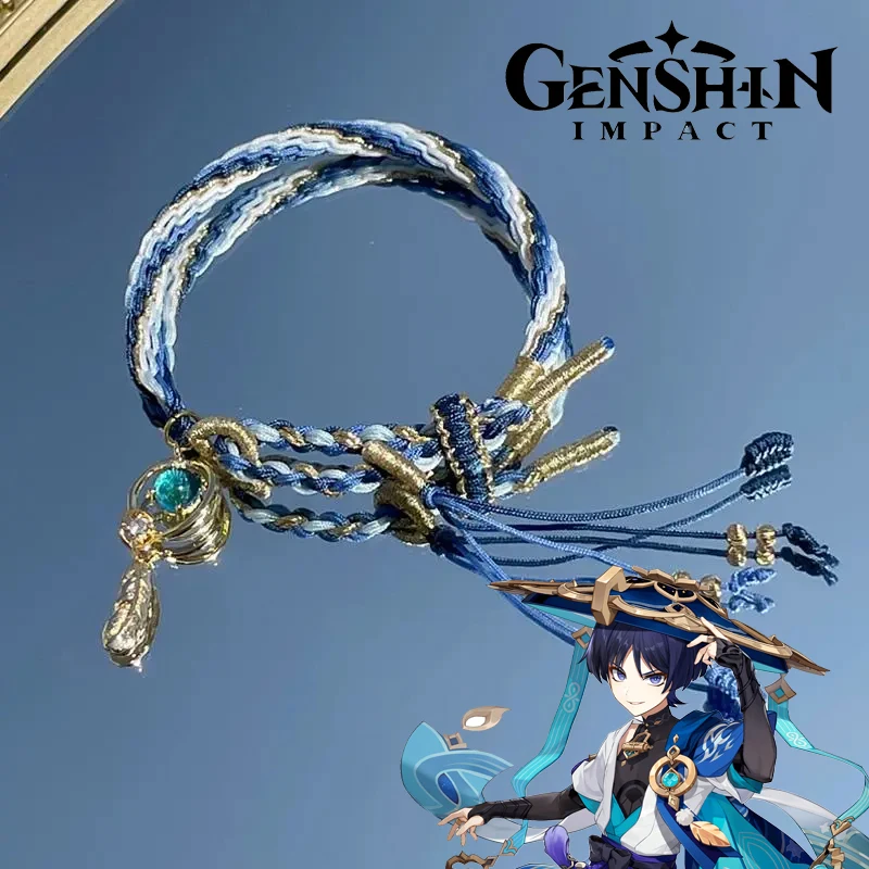 Game Genshin Impact Scaramouche Косплей-браслет Wanderer Kunikuzushi Balladeer унисекс, веревочная цепочка, Подвесные Браслеты, ювелирные изделия