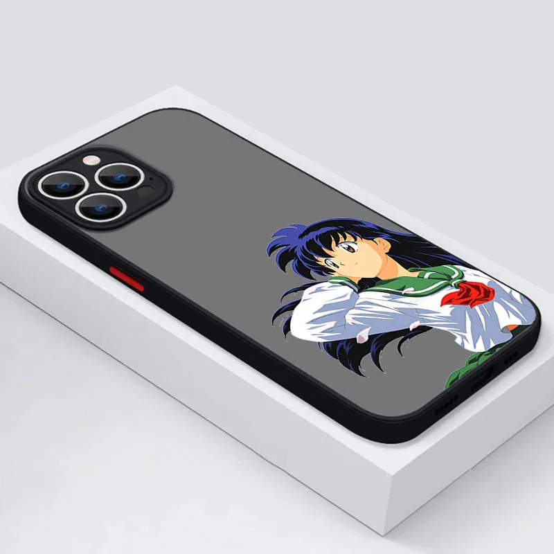 Фото Phone Case for iphone 16Plus 15 14 13 12 11 16 Pro Max 8 7Plus XS XR X SE Inuyasha Higurashi-Kagome Translucent Protection Cover №3