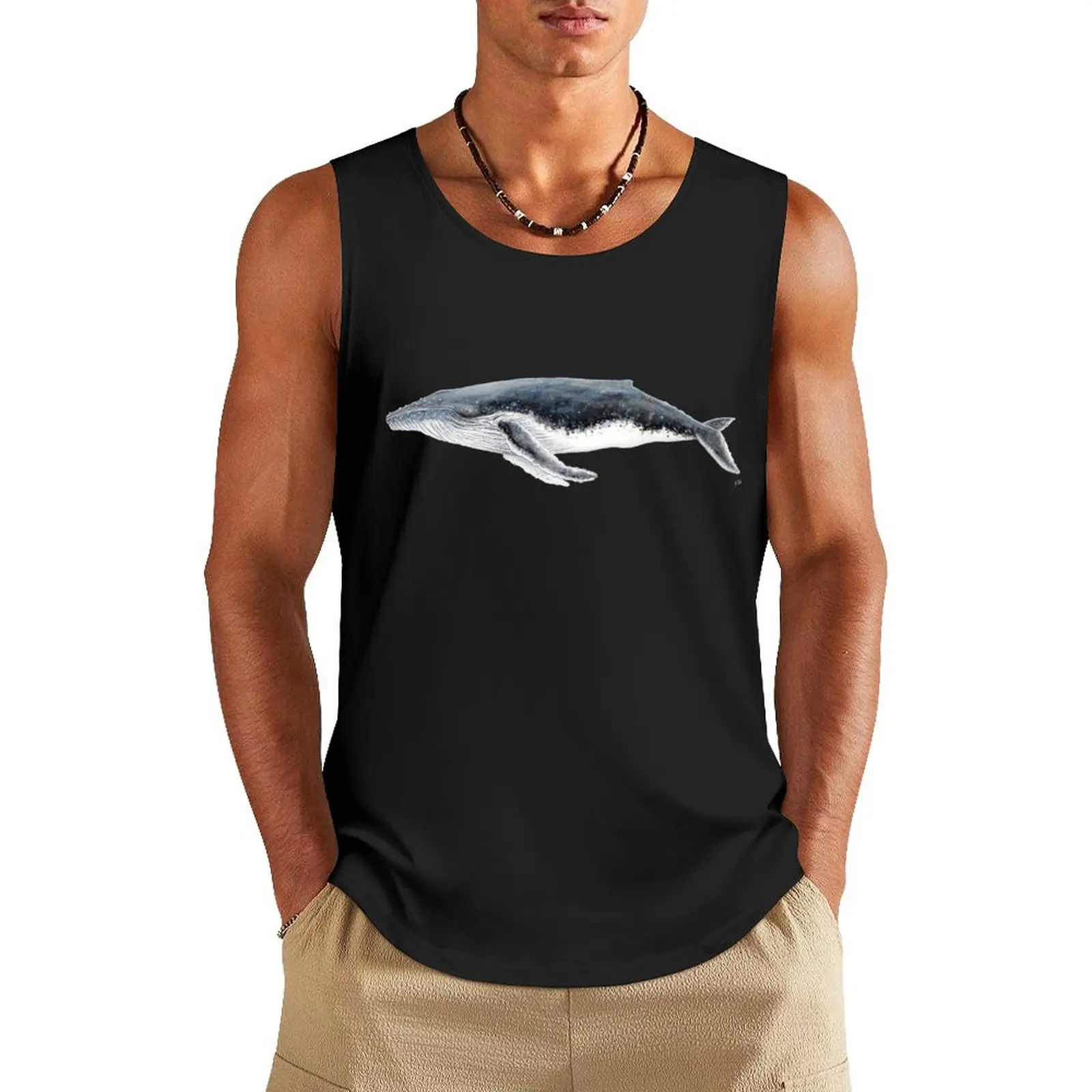 Humpback Whale Megaptera novaeangliae майка без рукавов спортивные рубашки мужская футболка для фитнеса мужская спортивная одежда