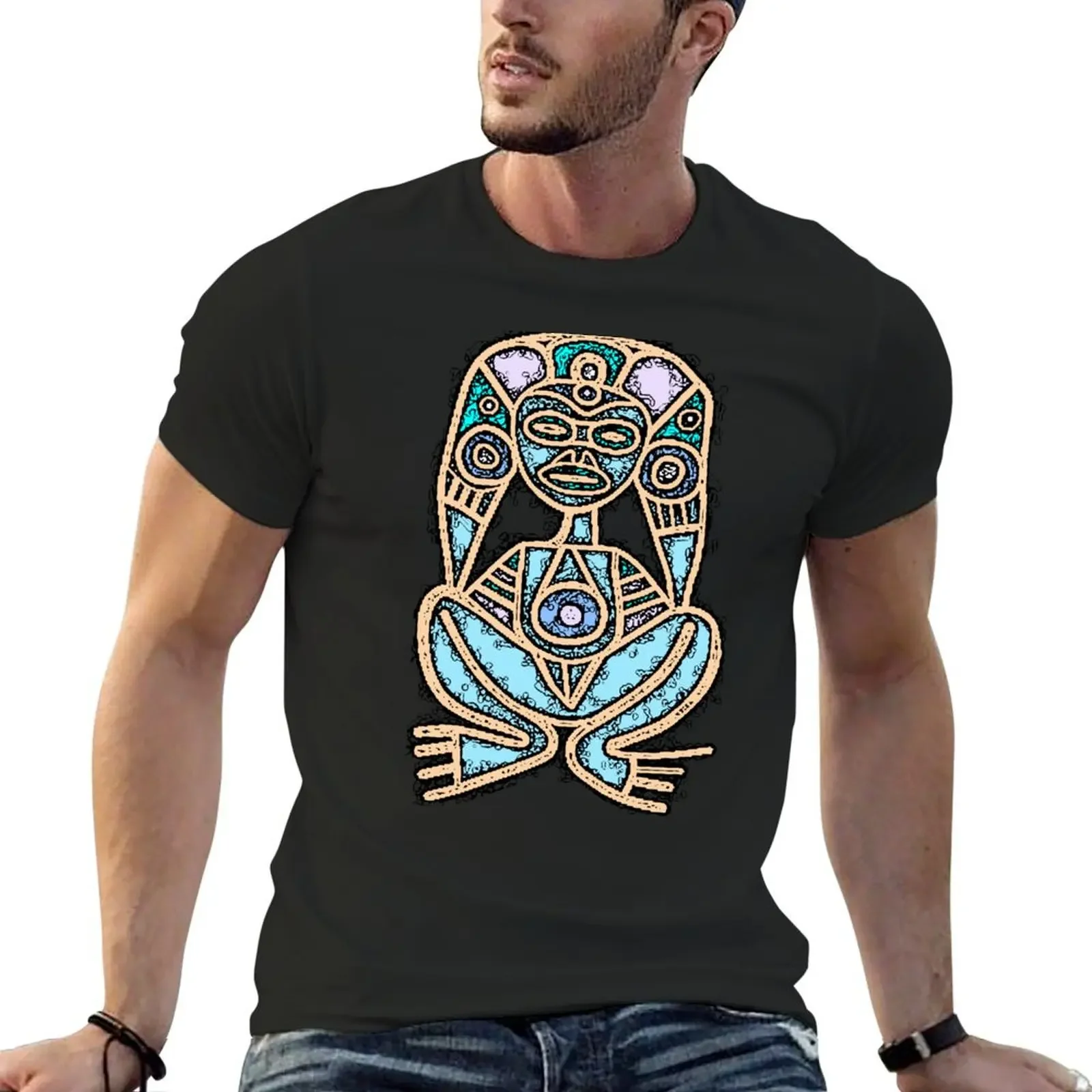 ATABEY GODDESS TAINO SYMBOL пастельные цвета футболка больших размеров с графикой простые забавные футболки для мужчин