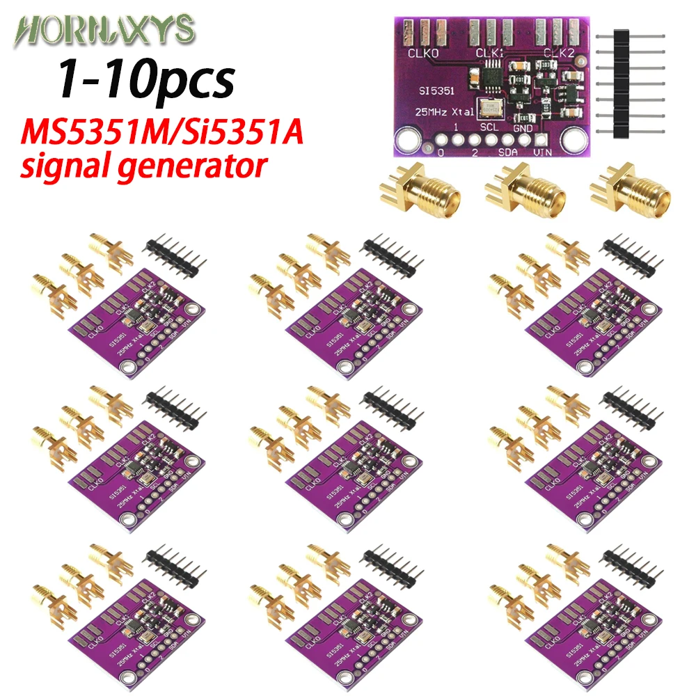 10/1 шт. Si5351A Si5351 I2C тактовый генератор, модуль коммутационной платы 8 кГц-160 МГц, генератор сигналов для Arduino DC 3 В-5 В
