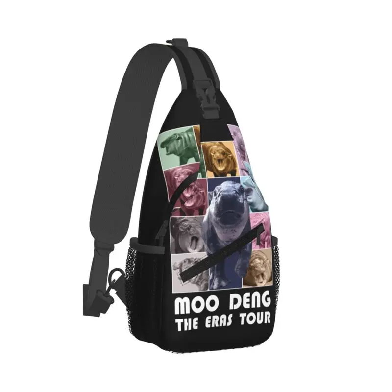 Фото Пользовательский Moon Deng The Eras Tour Meme слинг нагрудная сумка через плечо мужской повседневный рюкзак на плечо для путешествий и езды на велосипеде №2