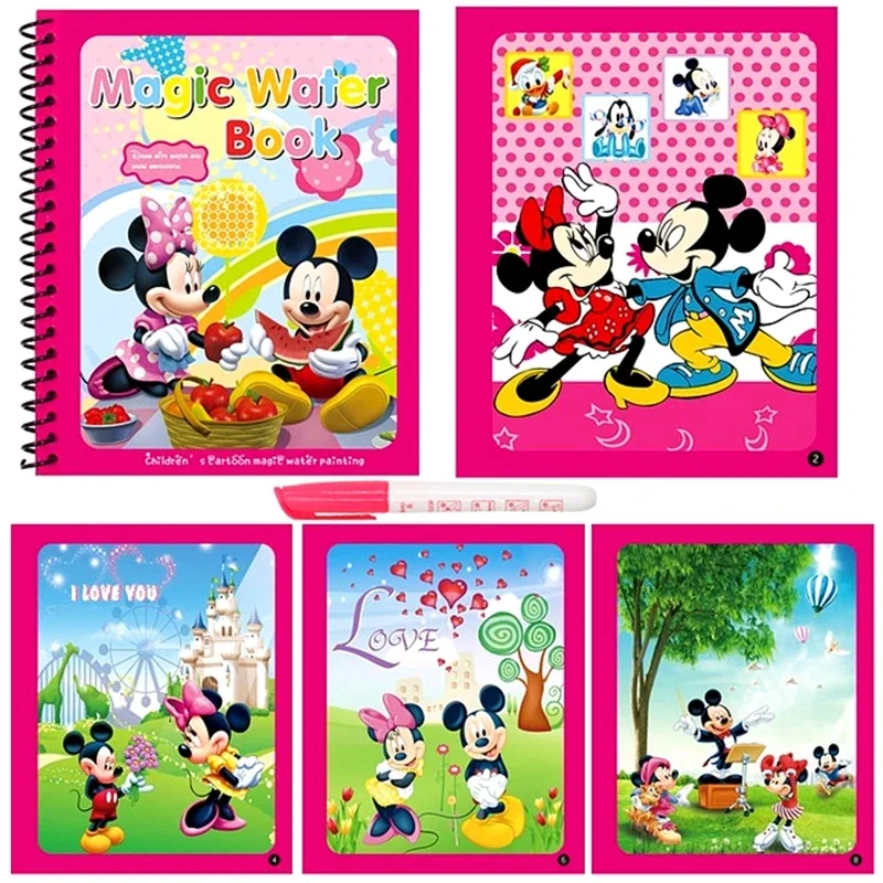 Фото Disney Микки Маус замороженная Монтессори волшебная ручка Рисование книжка раскраска Рисование книжка Рисование доска для детей игрушка подарок на день рождения №3