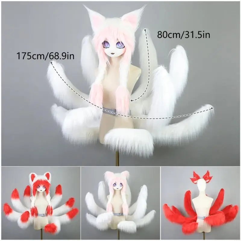 39xe League of Cosplay Costumes Ahri Tail Kyuubi Kitsune Tail Foxes