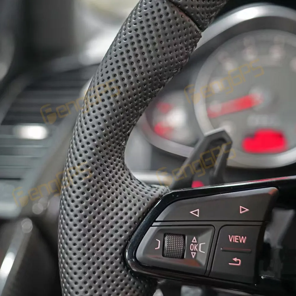 Фото Рулевое колесо для Audi R8, перфорированная кожа и плоская кожа, управление рулевым колесом №5