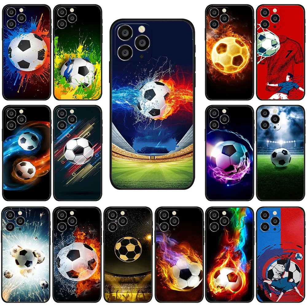 Силиконовый чехол для Xiaomi Poco F6 X6 C65 X4 M2 M3 M4 M5 F3 Pocophone F1 F2 C40 Pro KK-28 Football Hot Fans