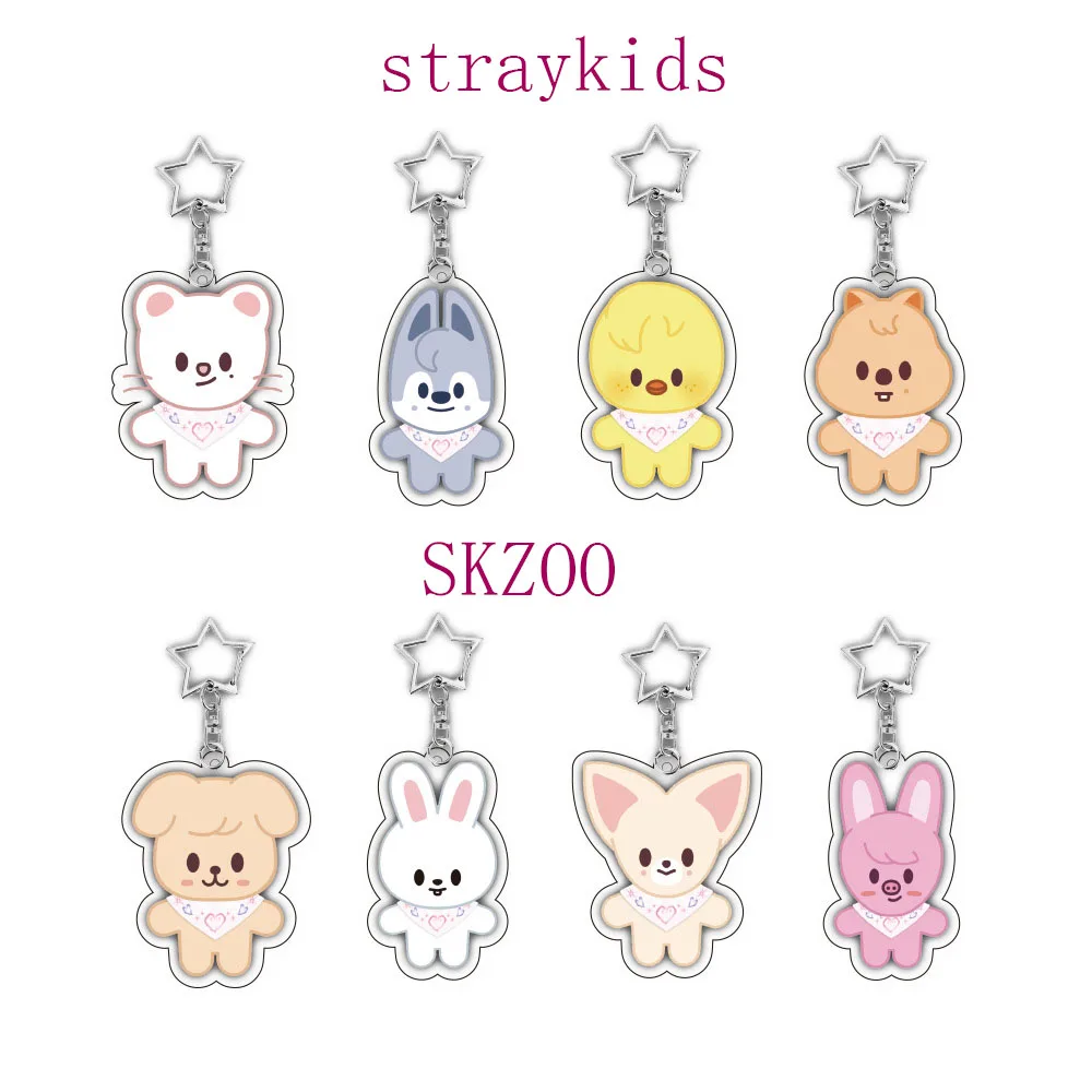 Straykids новый мультфильм акриловый skzoo акриловый брелок сумка кулон аксессуары веер звезда товары