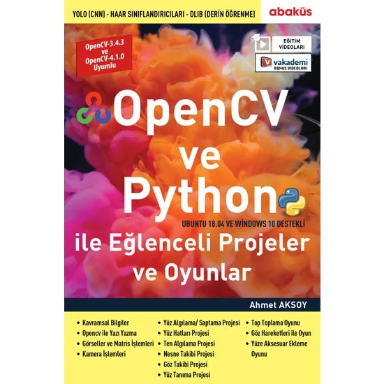 Интересные проекты и игры с Opencv и Python (обучающее видео) Джон Аксой, турецкие книги, информационные технологии