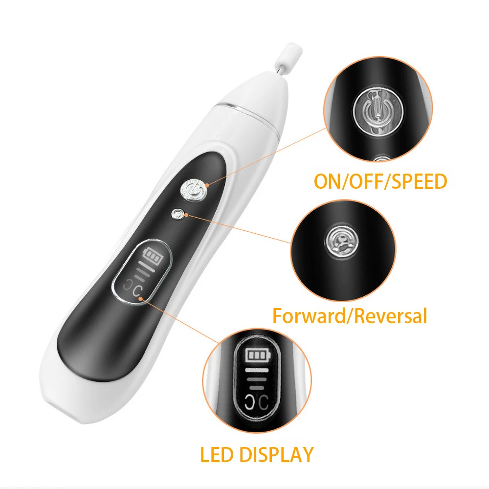 Фото NEW Wireless 15000RPM Nail Machine Rechargeable Manicure Machine Cordless Electric Nail Drill Machine Nail File for all gel №3