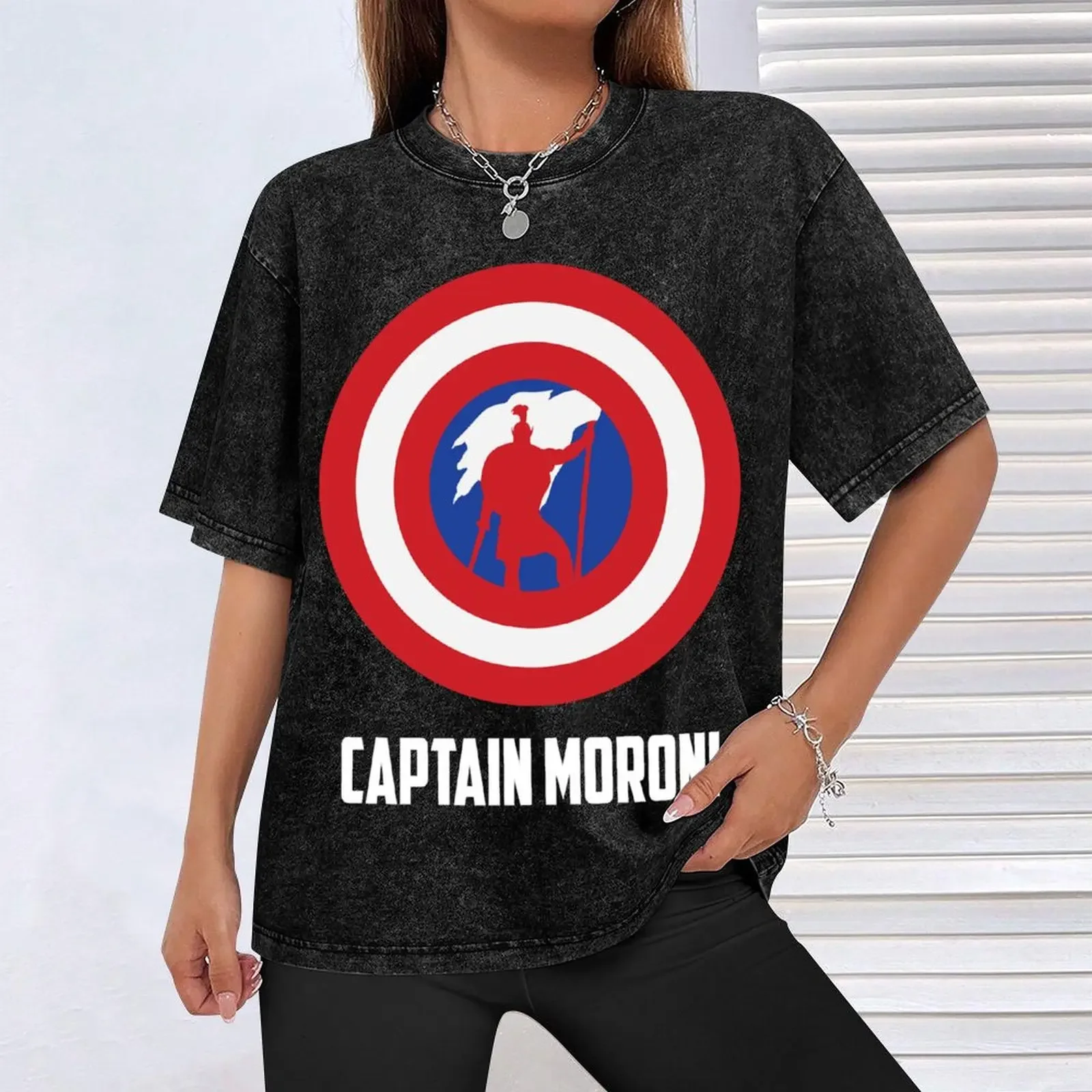 Фото Футболка Mighty Captain Moroni, винтажная одежда, винтажная футболка с рисунком, футболка с рисунком, мужские рубашки в стиле аниме №4