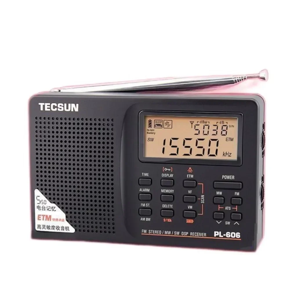 Фото Tecsun PL-606 DSP Радио FM Стерео/MW/SW/LW Радиоприемник Цифровой полнодиапазонный FM Стерео Портативное Радио Tecsun PL606 №2