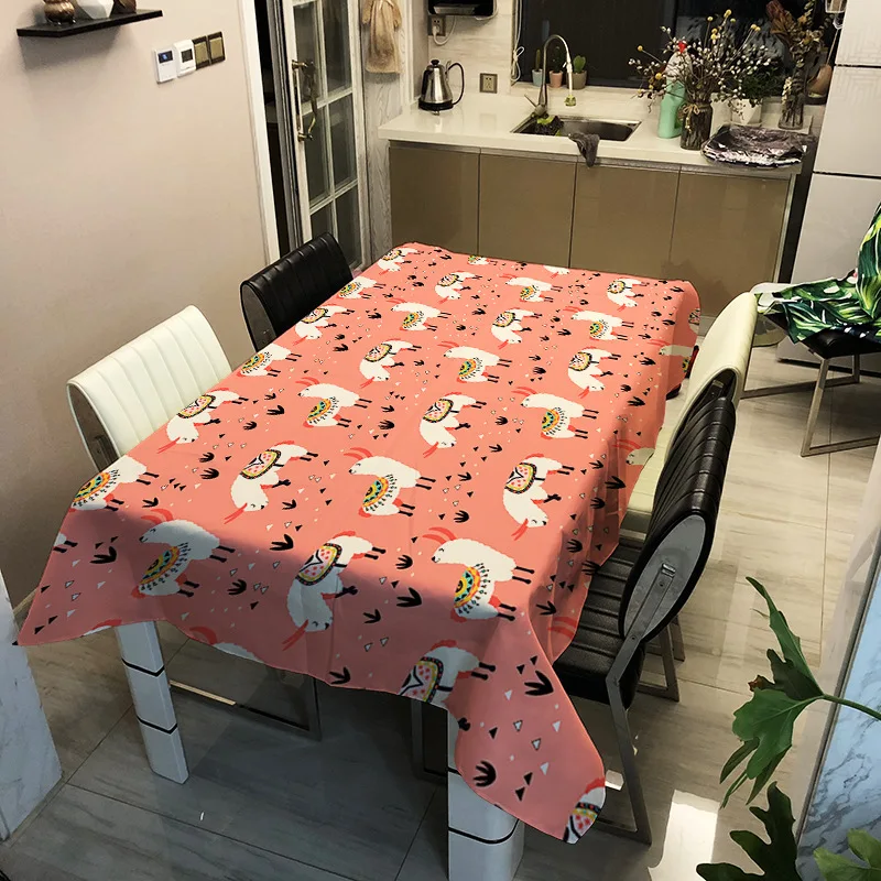 Скатерти с принтом в виде кактуса, домашняя скатерть для стола, кухонная скатерть, водонепроницаемая квадратная скатерть