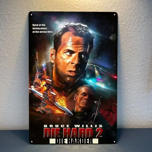 1b, металлический постер из фильма «Die Hard Bruce Willis», жестяная вывеска 20x30 см