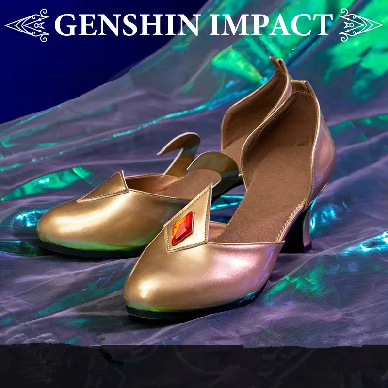 Фото ss23Genshin Impact Косплей Женская Рождественская обувь Mona Cos №3