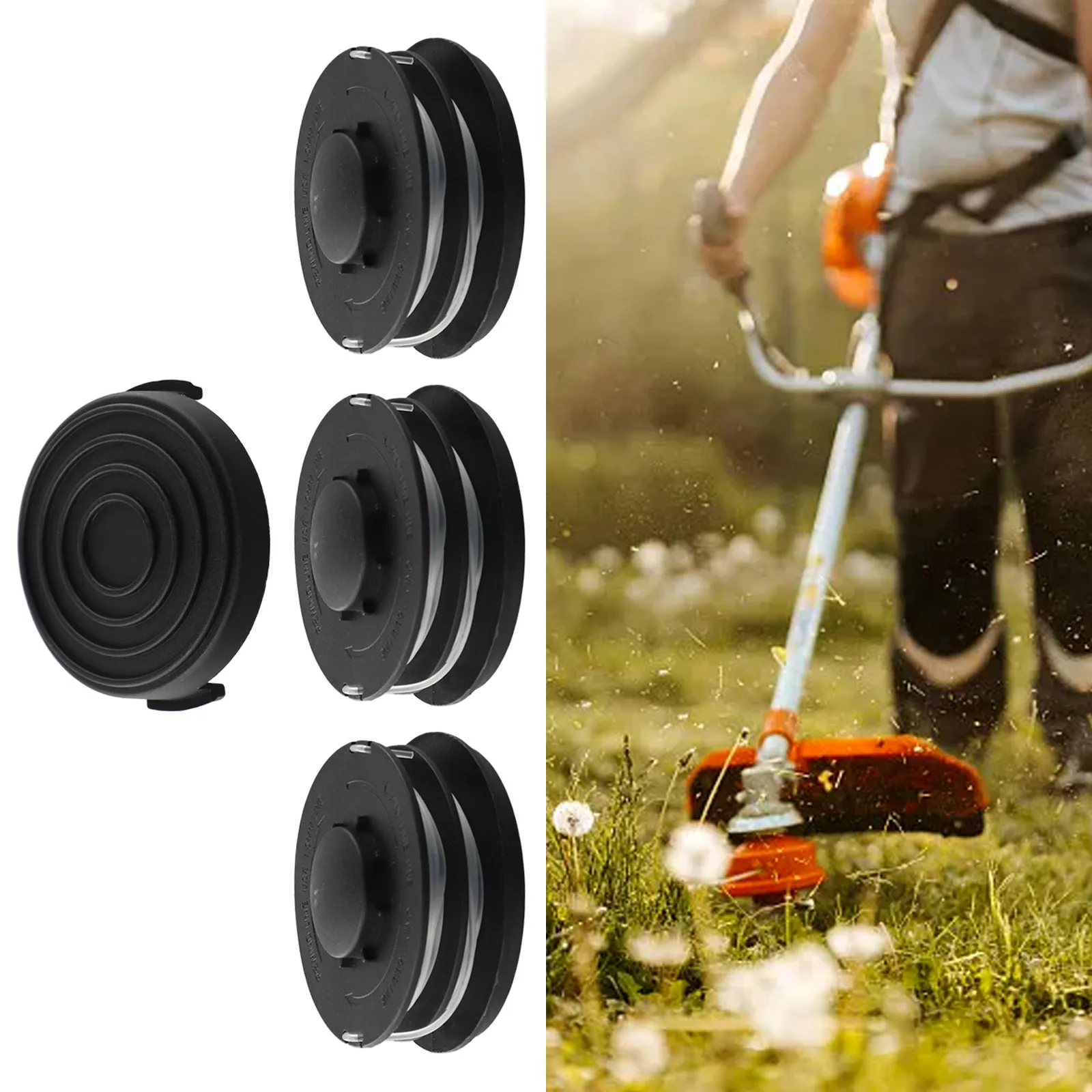 4 шт. для триммерной головки с крышкой катушки подходят для Einhell GC-ET 4530 3405685 CG-ET 4530 RTV 400, RTV 550, RTV 550/1
