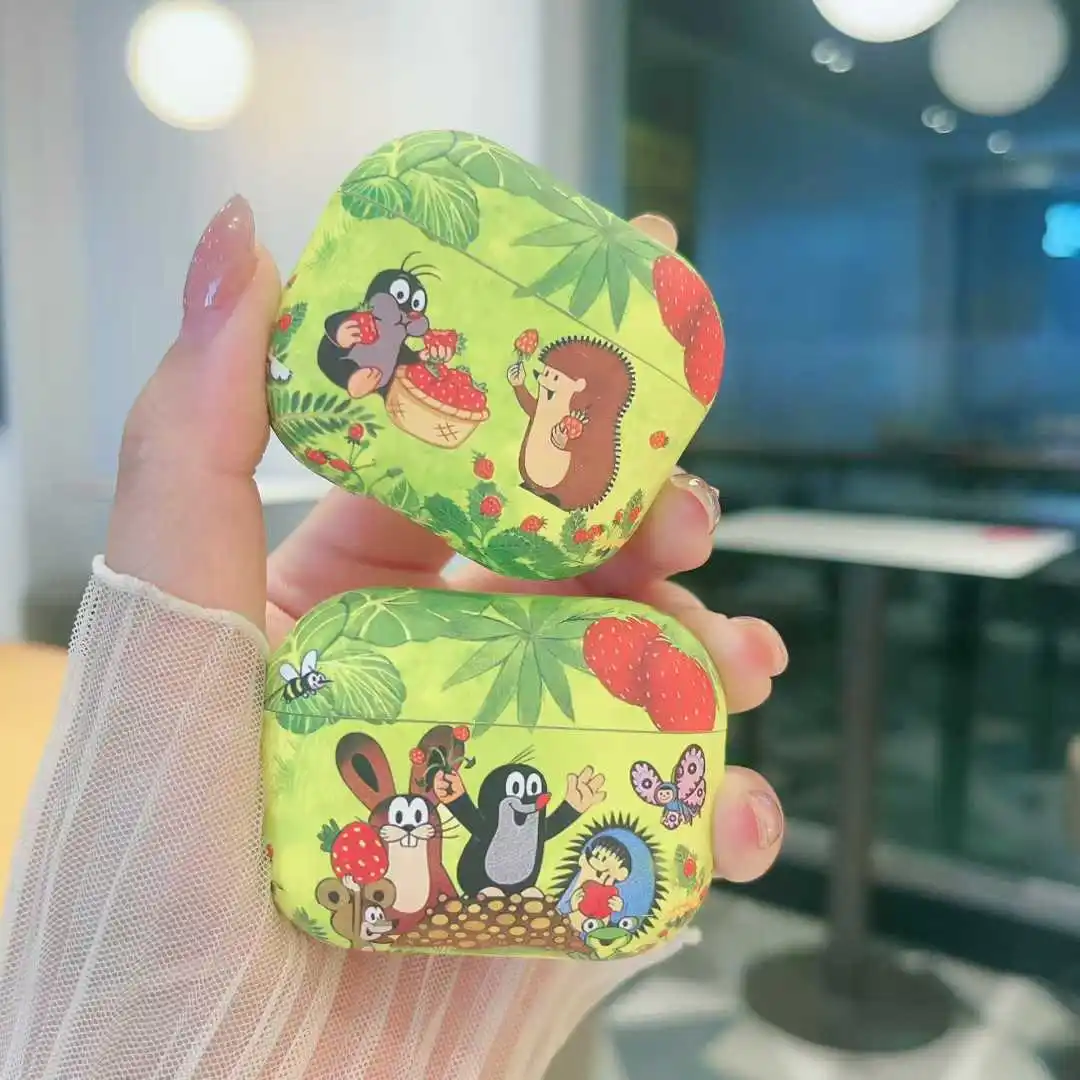 Чехол для наушников Apple AirPods 4 3 2 1 для Airpods Pro3 2025 New Pro 2, защитный чехол с милым мультяшным кротом Krtek Mice Mouse Портативное аудио и видео