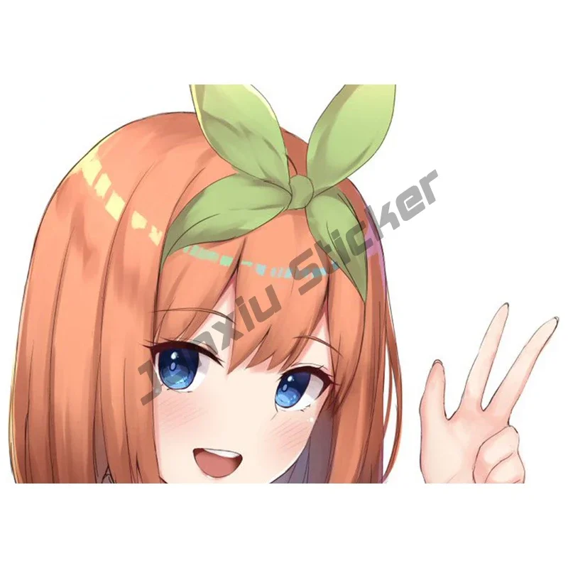 Фото Yotsuba Nakano 5, Toubun No Hanayome, автомобильная наклейка, доска для серфинга, наклейка на окна, водостойкая виниловая наклейка для автомобиля №2
