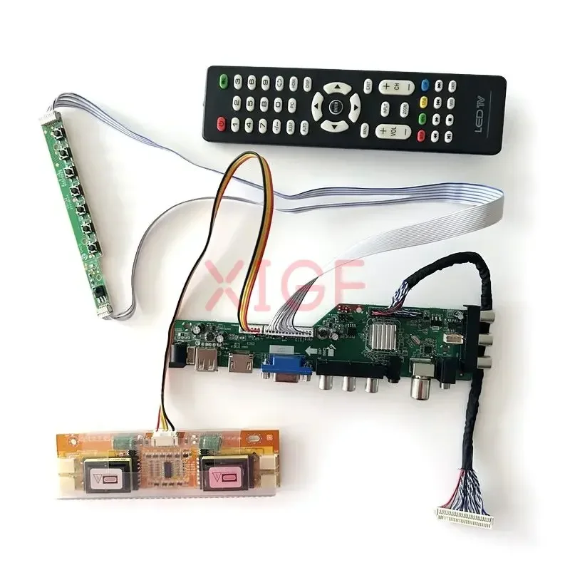Фото Для LM215WF1 LM215WF2 LM215WF3 плата драйвера LVDS-30Pin DIY Kit 1920*1080 ЖК-дисплей 4CCFL USB + HDMI + VGA + AV + IR DVB цифровой сигнал №4
