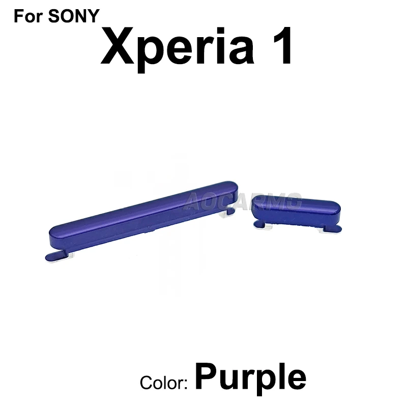 Фото Aocarmo для Sony Xperia 1/X1/XZ4 J9110 J8110, боковая кнопка, громкость, камера, ключ затвора, запасная часть №5