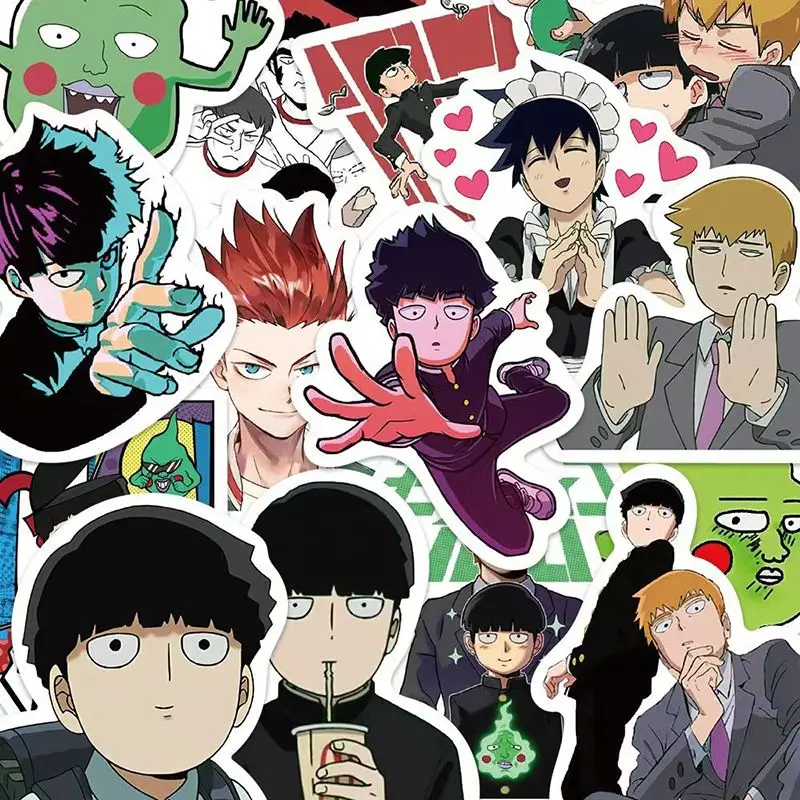 52 шт., мультяшные личность Mob Psycho 100, креативные декоративные наклейки с каракулями