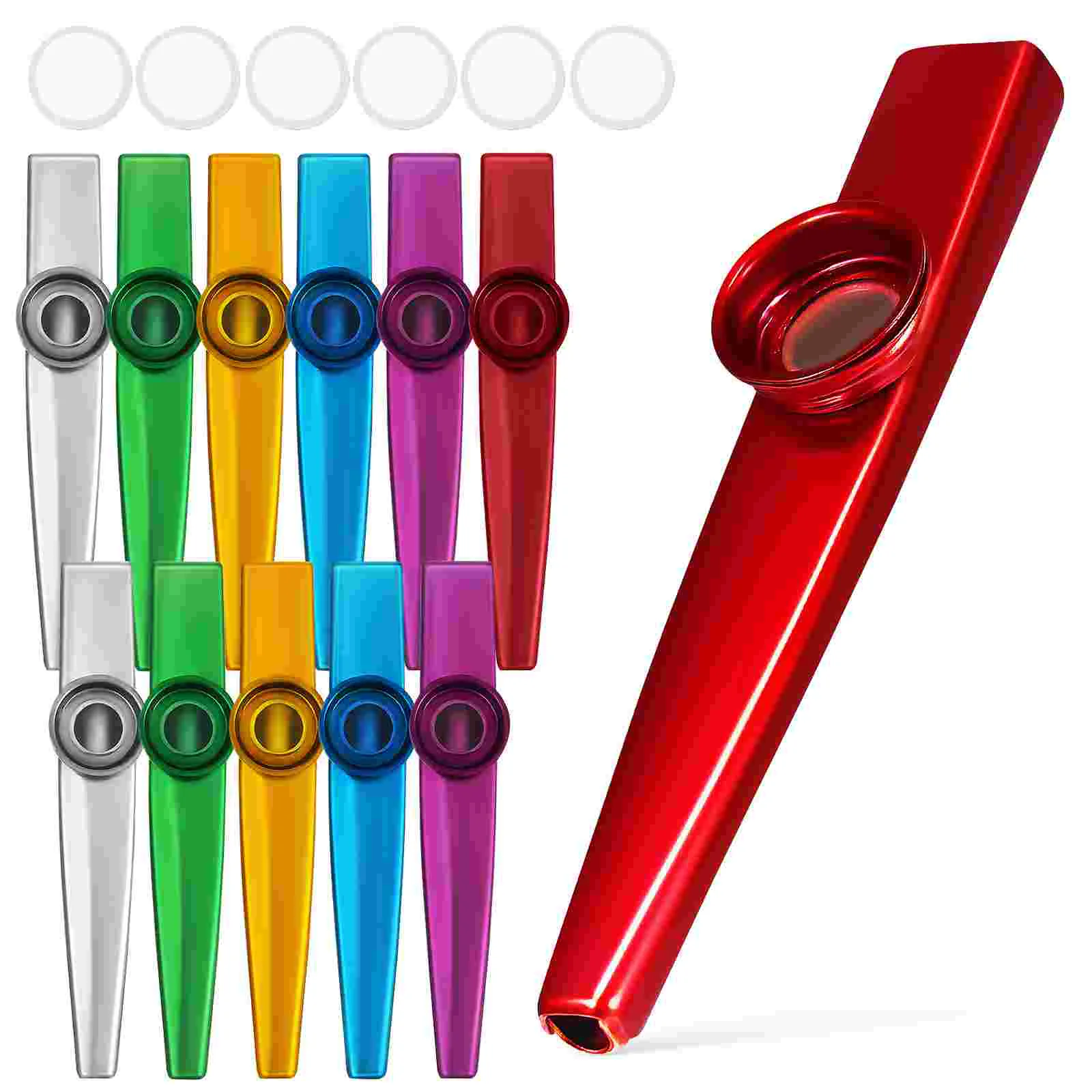 12 шт. металлические Kazoo для практики нулевой основе для детей, музыкальные инструменты Kazoos для взрослых