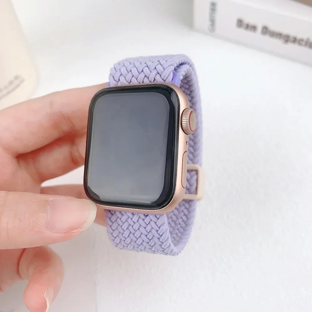 Фото Плетеный Нейлоновый браслет для Apple watch band 44 мм 40 мм 49 мм 45 мм 41 мм 38 мм №4