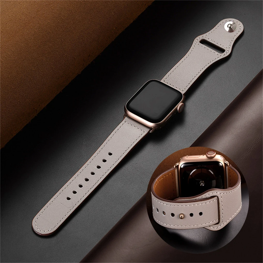 Кожаный Ремешок Для Часов Apple Watch Ultra 49 Мм/44 Мм/40 Мм/41 Мм/45 Мм/38 Мм/42 Мм, Унисекс-браслет